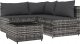 vidaXL 4-cz. zestaw wypoczynkowy do ogrodu, poduszki, szary rattan PE 2