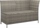 vidaXL vidaXL 4-cz. zestaw wypoczynkowy do ogrodu, poduszki, szary rattan PE 6