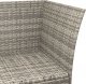 vidaXL vidaXL 4-cz. zestaw wypoczynkowy do ogrodu, poduszki, szary rattan PE 10