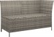 vidaXL vidaXL 3-cz. zestaw wypoczynkowy do ogrodu, poduszki, szary rattan PE 6