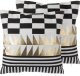 Beliani 2 poduszki dekoracyjne w geometryczny wzór 45 x 45 cm czarno-białe DALIA 1