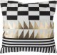 Beliani 2 poduszki dekoracyjne w geometryczny wzór 45 x 45 cm czarno-białe DALIA 4