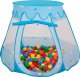 Selonis Namiot zamek NZ-100X z piłeczkami 6cm niebieski: żółty-zielony-niebieski-czerwony-pomarańcz 105x90cm/100piłek Zabawka namiot dla dzieci 1
