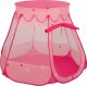 Selonis Namiot zamek NZ-100X z piłeczkami 6cm różowy: perła-szary-transparent-pudrowy róż 105x90cm/100piłek Zabawka namiot dla dzieci 2