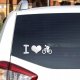 Sticky Studio Naklejka na szybę I love bike 15 cm 2