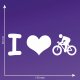 Sticky Studio Naklejka na szybę I love bike 15 cm 3