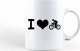 Sticky Studio Naklejka na szybę I love bike 15 cm 4