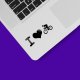 Sticky Studio Naklejka na szybę I love bike 15 cm 5