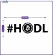 Sticky Studio Naklejka na szybę BITCOIN BTC HOLD 10 cm 4
