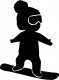 Sticky Studio Naklejka SNOWBOARD BABY na auto 10 cm 1