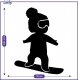 Sticky Studio Naklejka SNOWBOARD BABY na auto 10 cm 3