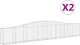 vidaXL vidaXL Kosze gabionowe, 2 szt, 400x30x60/80 cm, galwanizowane żelazo 2
