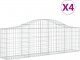 vidaXL Kosze gabionowe, 4 szt, 200x30x60/80 cm, galwanizowane żelazo 2