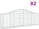 vidaXL vidaXL Kosze gabionowe, 2 szt, 200x30x60/80 cm, galwanizowane żelazo 2