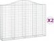 vidaXL vidaXL Kosze gabionowe, 2 szt, 200x30x140/160 cm, galwanizowane żelazo 2