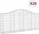 vidaXL vidaXL Kosze gabionowe, 20 szt, 200x30x80/100 cm, galwanizowane żelazo 2