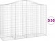 vidaXL vidaXL Kosze gabionowe, 50 szt, 200x50x140/160cm, galwanizowane żelazo 2