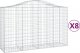 vidaXL vidaXL Kosze gabionowe, 8 szt, 200x50x120/140 cm, galwanizowane żelazo 2