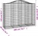 vidaXL Kosze gabionowe, 20 szt, 200x50x140/160cm, galwanizowane żelazo 6