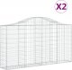 vidaXL vidaXL Kosze gabionowe, 2 szt, 200x30x100/120 cm, galwanizowane żelazo 2
