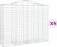 vidaXL Kosze gabionowe, 5 szt, 200x50x160/180 cm, galwanizowane żelazo 2
