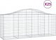 vidaXL Kosze gabionowe, 25 szt, 200x50x80/100 cm, galwanizowane żelazo 2