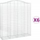 vidaXL vidaXL Kosze gabionowe, 6 szt, 200x50x220/240 cm, galwanizowane żelazo 2