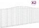 vidaXL vidaXL Kosze gabionowe, 2 szt, 400x30x140/160 cm, galwanizowane żelazo 2