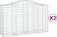 vidaXL vidaXL Kosze gabionowe, 2 szt, 200x50x120/140 cm, galwanizowane żelazo 2