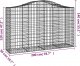 vidaXL vidaXL Kosze gabionowe, 2 szt, 200x50x120/140 cm, galwanizowane żelazo 6