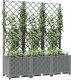 vidaXL vidaXL Donica ogrodowa z kratką, jasnoszara, 120x40x136 cm, PP 3