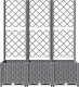 vidaXL vidaXL Donica ogrodowa z kratką, jasnoszara, 120x40x136 cm, PP 4
