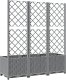 vidaXL vidaXL Donica ogrodowa z kratką, jasnoszara, 120x40x136 cm, PP 6