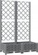 vidaXL vidaXL Donica ogrodowa z kratką, jasnoszara, 80x40x121,5 cm, PP 1