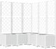 vidaXL vidaXL Donica ogrodowa z kratką, biała, 120x120x136 cm, PP 2