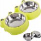 Przyjaciele MISKA PODWÓJNA DLA PSA KOTA METALOWA 300ml x 2 1