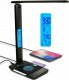 Verk LAMPKA BIURKOWA LED SZKOLNA USB ZEGAR ŁADOWARKA QI 2
