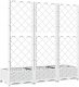vidaXL Donica ogrodowa z kratką, biała, 120x40x121,5 cm, PP 5