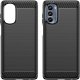 Hurtel Carbon Case etui do Motorola Moto G62 5G elastyczny silikonowy karbonowy pokrowiec czarne 1