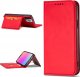 Hurtel Magnet Card Case etui Samsung Galaxy S23 Ultra pokrowiec z klapką portfel podstawka czerwone 13