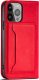 Hurtel Magnet Card Case etui Samsung Galaxy S23 Ultra pokrowiec z klapką portfel podstawka czerwone 5