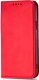 Hurtel Magnet Card Case etui Samsung Galaxy S23 Ultra pokrowiec z klapką portfel podstawka czerwone 6