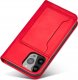Hurtel Magnet Card Case etui Samsung Galaxy S23 Ultra pokrowiec z klapką portfel podstawka czerwone 8
