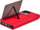 Hurtel Magnet Card Case etui Samsung Galaxy S23 Ultra pokrowiec z klapką portfel podstawka czerwone 9