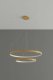 Lampa wisząca Thoro Wisząca lampa rings Rio TH.268 Thoro LED 80W 4000K do jadalni złota 3