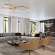 Lampa wisząca Thoro Wisząca lampa rings Rio TH.268 Thoro LED 80W 4000K do jadalni złota 6