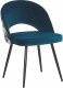 Beliani Zestaw 2 krzeseł do jadalni welurowy niebieski VIVIAN 3