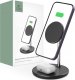 Ładowarka Tech-Protect Ładowarka bezprzewodowa Tech-protect QI15W-A21 2in1 Magnetic MagSafe Wireless Charger Black 1