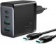 Ładowarka Joyroom Ładowarka sieciowa Joyroom TCG02 GaN 67W 4-port (2x USB, 2x USB C) czarna + kabel USB-C/USB-C 100W 1.2m 15