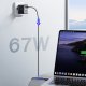 Ładowarka Joyroom Ładowarka sieciowa Joyroom TCG02 GaN 67W 4-port (2x USB, 2x USB C) czarna + kabel USB-C/USB-C 100W 1.2m 9